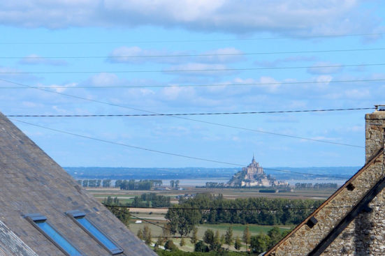 Le vue sur Mont St Michel de la maison au Val St Revert